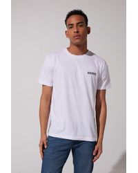 Lee Jeans - Weißes T-Shirt Mit Rundhalsausschnitt Und Normaler Passform, 100 Baumwolle Für Herren - Lyst