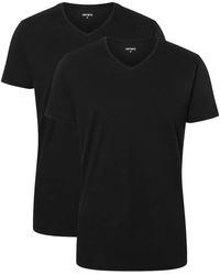 Camano - T-shirt, 2er pack – comfort bci cotton, v-ausschnitt, baumwolle - Lyst