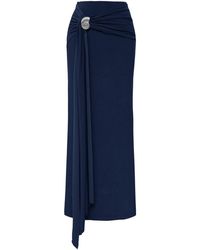 Trendyol - Limitierte Auflage, Marineblauer, Figurbetonter, Gestrickter Langer Rock Mit Accessoire-Detail Für Damen - Lyst