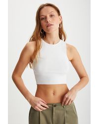 Grimelange - Tızıana Crop-Bluse Aus Bio-Baumwolle Mit Geripptem, Dehnbarem Stoff - Lyst