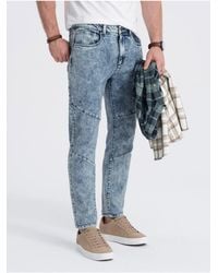 Ombre - Jeanshose Im Slim Fit Mit Nähten An Den Knien V1 M Für Herren - Lyst