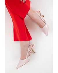 Soho - Beigefarbene Lackleder Klassische Schuhe Mit Absatz Für Damen - Lyst