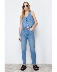 Trendyol - E, nachhaltigere high-bel-mom-jeans - Lyst
