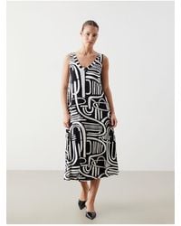 LC Waikiki - Lcwaikiki Klassisches Kleid Mit V-Ausschnitt Und Muster (S5) Für Damen - Lyst