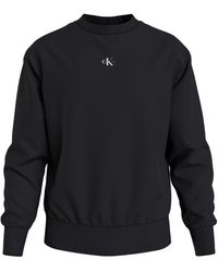 Calvin Klein - Sweatshirt Mit Rundhalsausschnitt Und Mikro-Monologo Für Herren - Lyst