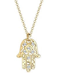 Elli Jewelry - Halskette hand kristalle 925 silber vergoldet - Lyst