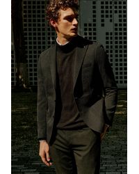 ALTINYILDIZ CLASSICS - Schwarzer Slim-Fit-Blazer Mit Schmaler Passform Und Mono-Kragen Für Herren - Lyst