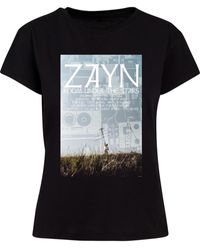 Merchcode - Ladies Zayn Tracklist Antannae Box Tee Für Damen - Lyst