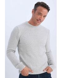 Defacto - Standard-Passform, Normaler Schnitt, Strukturierter Basic-Strickpullover Mit Rundhalsausschnitt R1175Az24Wn Für Herren - Lyst