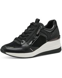 Tamaris - Low sneaker low top 1-23703-41 001 black lederimitat/ textil mit removable sock - Lyst