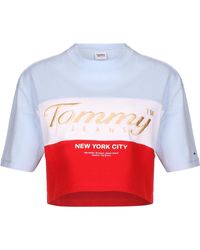 Tommy Hilfiger - Tommy jeans übergröße crop archiv logo - Lyst