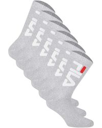 Fila - Unisex socken 6 paar tennissocken, crew socks, frottee, sport, logo - 43-46 - Lyst