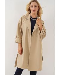 Bigdart - 9104 Zweireihiger, Mit Kragen Gefütterter Trenchcoat – Für Damen - Lyst