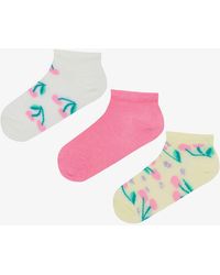 Penti - Mädchen-Kirsche 3-Teilige Mehrfarbige Booties-Socken Für Damen - Lyst