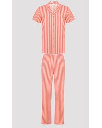 Penti - Base rosy stripes farbenes hemd-hosen-pyjama-set - Lyst