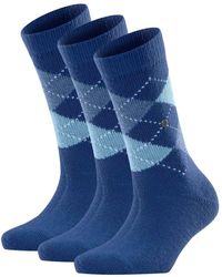 Burlington - Socken Whitby 3Er Pack – Kurzstrumpf, Rautenmuster, Einheitsgröße, 36–41 Für Damen - Lyst
