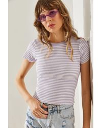 Bianco Lucci - Modell Gestreifte Camisole-Bluse Für Damen - Lyst