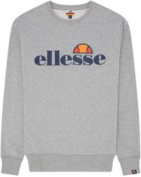 Ellesse - Sweatshirt succiso sweater, rundhals, langarm, logo-print - Lyst