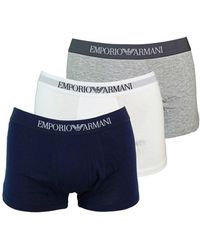 Emporio Armani - Unterwäsche 3Er Pack Trunk Unterhosen Shorts Für Herren - Lyst