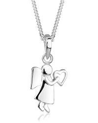 Elli Jewelry - Halskette engel herz talisman symbol 925 sterling silber - Lyst