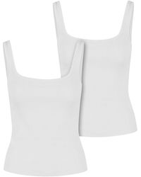 Urban Classics - Ladies Wide Neck Rib Top 2-Pack Für Damen - Lyst