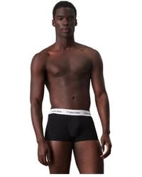 Calvin Klein - Boxershorts Aus Baumwolle Mit Schmaler Passform Und Elastischem Bund, 3-Teilig, -Weiß-Grau, -Mp1 Für Herren - Lyst