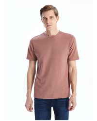LC Waikiki - Lcwaikiki Klassisches, Kurzärmliges, Strukturiertes T-Shirt Mit Rundhalsausschnitt Für Herren - Lyst