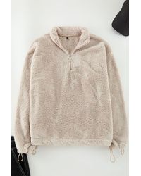 Trendyol - Plüsch-Fleece-Sweatshirt – Normaler Schnitt, Stopper-Detail Für Herren - Lyst