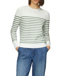 S.oliver - Gestrickter Pullover, Lässig, Rundhalsausschnitt, Streifen Für Damen - Lyst