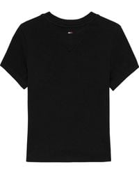 Tommy Hilfiger - Tjw Slim Sh Tommy Ny Rib T-Shirt Für Damen - Lyst