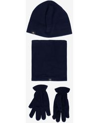 ALTINYILDIZ CLASSICS - Marineblaues fleece-set mit beanie und kragen sowie handschuhen - Lyst