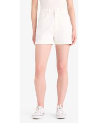 Defacto - Mom Fit Jeansshorts Mit Hoher Taille Und Gefaltetem Bein Für Damen - Lyst