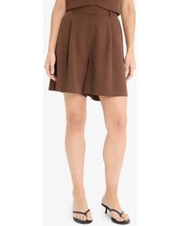 Defacto - Leinenmischungs-Shorts Mit Hoher Taille Und Kurzem Bein Für Damen - Lyst