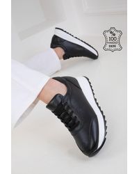 Soho - Schwarzer Sneaker Aus Echtem Leder Für Damen - Lyst