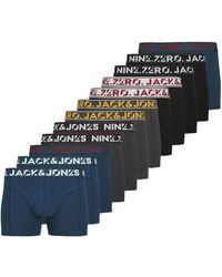 Jack & Jones - Jack&Jones Boxershorts, 12Er Pack Jaccolton Solid Trunks 12 Pack, Baumwollmischung Für Herren - Lyst