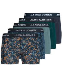 Jack & Jones - Jack&Jones Boxershorts, 5Er Pack Jacmaxwell Trunks 5 Pack, Baumwoll-Stretch Für Herren - Lyst