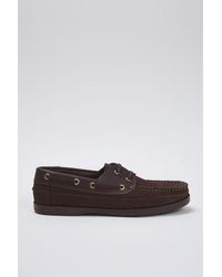 Trendyol - Brauner Sneaker Aus Echtem Leder Mit Spitzendetail Für Herren - Lyst