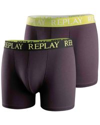 Replay - Boxer Shorts, 2Er Pack Trunks, Cotton Stretch Für Herren - Lyst
