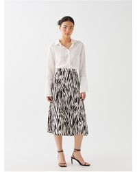 LC Waikiki - Gemusterter A-Linien-Rock Mit Elastischem Bund Für Damen - Lyst