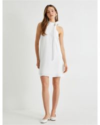 Koton - Mini-Kleid Mit Neckholder Und Schleifendetail – Gefüttert, A-Linie Für Damen - Lyst