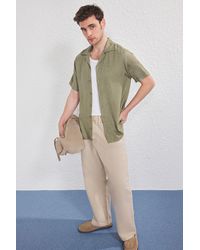 Trendyol - Khakifarbenes, Locker Drapiertes Hemd - Lyst