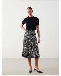 LC Waikiki - Lcwaikiki Klassischer Gemusterter Rock Mit Elastischer Taille Für Damen - Lyst
