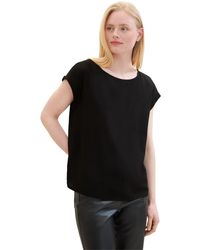 Tom Tailor - Lockere Bluse Mit V-Ausschnitt Hinten Für Damen - Lyst