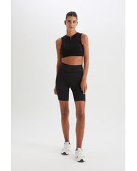 Defacto - Fit Hohe Taille Taille Umarmt Biker Stretchy Kurze Basic Plain Sport Leggings Z6741Az25Sp Für Damen - Lyst