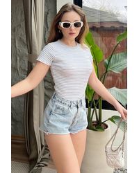 Bianco Lucci - Gestreifte Camisole-Bluse Für Damen - Lyst