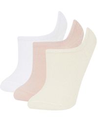 Defacto - 3-Teilige Sneaker-Socken Aus Baumwolle E2082Axns Für Damen - Lyst