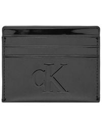 Calvin Klein - Geprägter Kartenhalter Mit Schwarzem Logo-Innenfach – K60K 613126 -Beh Für Damen - Lyst