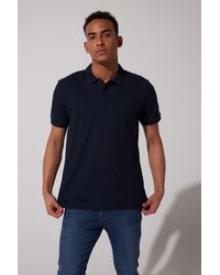 Lee Jeans - Marineblaues Polo-Shirt Mit Normaler Passform – 100 Baumwolle Für Herren - Lyst