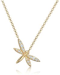 Elli Jewelry - Halskette libelle kristalle 925 sterling silber - Lyst
