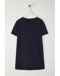 Edit by Trendyol - Kurzarm-Mini-Strick-T-Shirt-Kleid Mit Rundhalsausschnitt Für Damen - Lyst